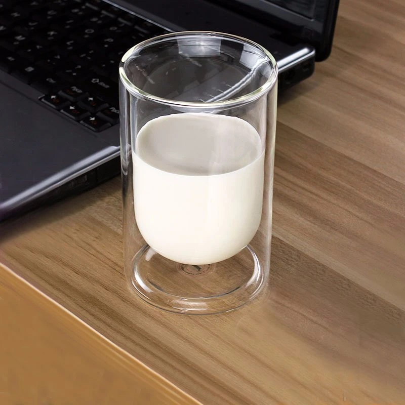 Orosilicate Glass Milk Cup Pyrex Coffee Glass Double Wall Coffee Mug