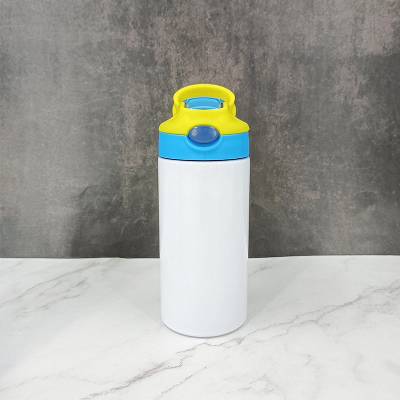 Heat Transfer 12oz Baby Water Bottle with Flip Top Lid for White Sublimation Transfer