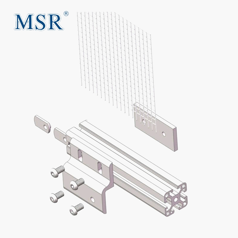 40f Single Mesh Panel Retainers for Aluminium Profile