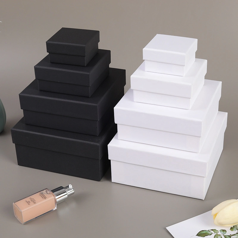 Black Cardboard Holiday Packaging Perfume Skin Care Essential Oil Lipstick Cell Phone Gift Box