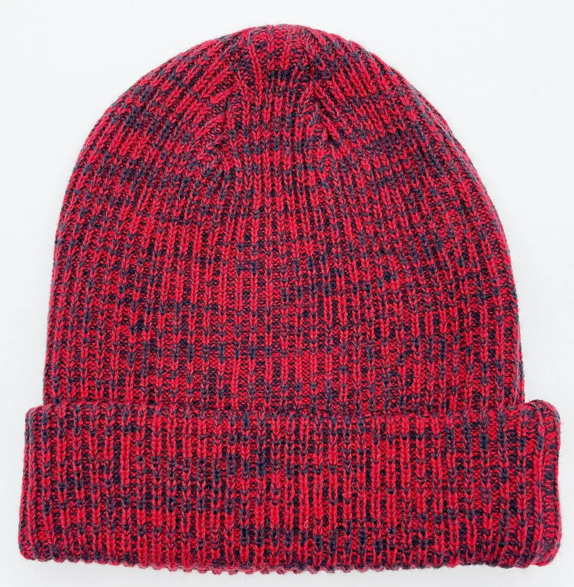 Bonnet tricoté pour hommes en acrylique de couleurs mélangées pour l'hiver.