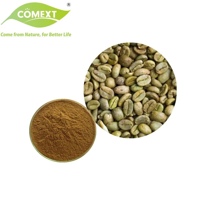 Comext Precio mayorista 50% ácido clorogénico Extracto de granos de Café Verde Con ISO