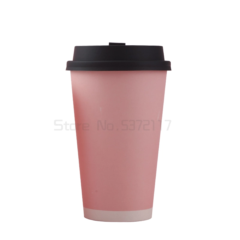 100PCS Net Red Pink/Blue Disposable Cups 14oz/16oz 400ml Milk Tea Coffee Juice Drinks Paper Cups Wedding Birthday Party Cup Wholesale/Supplier Customization