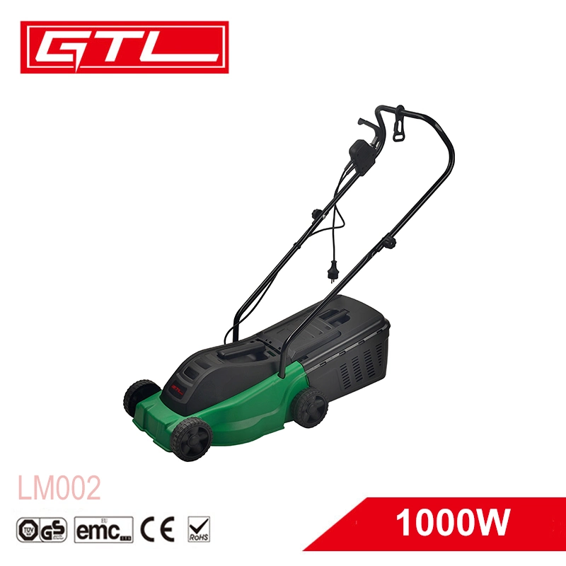 1000W 32cm 3 Mowing Heights Electric Mini Rotary Mower Corded Lawn Mower for Household Garden Courtyards (LM002)