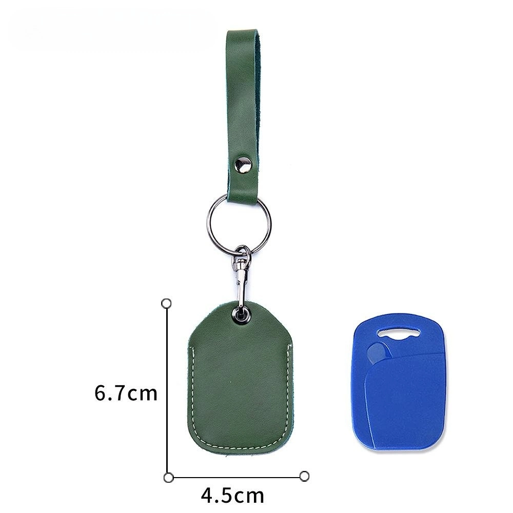 RFID cuero original Key Fob etiqueta de proximidad ID programable regrabable Funda de cuero para control de acceso