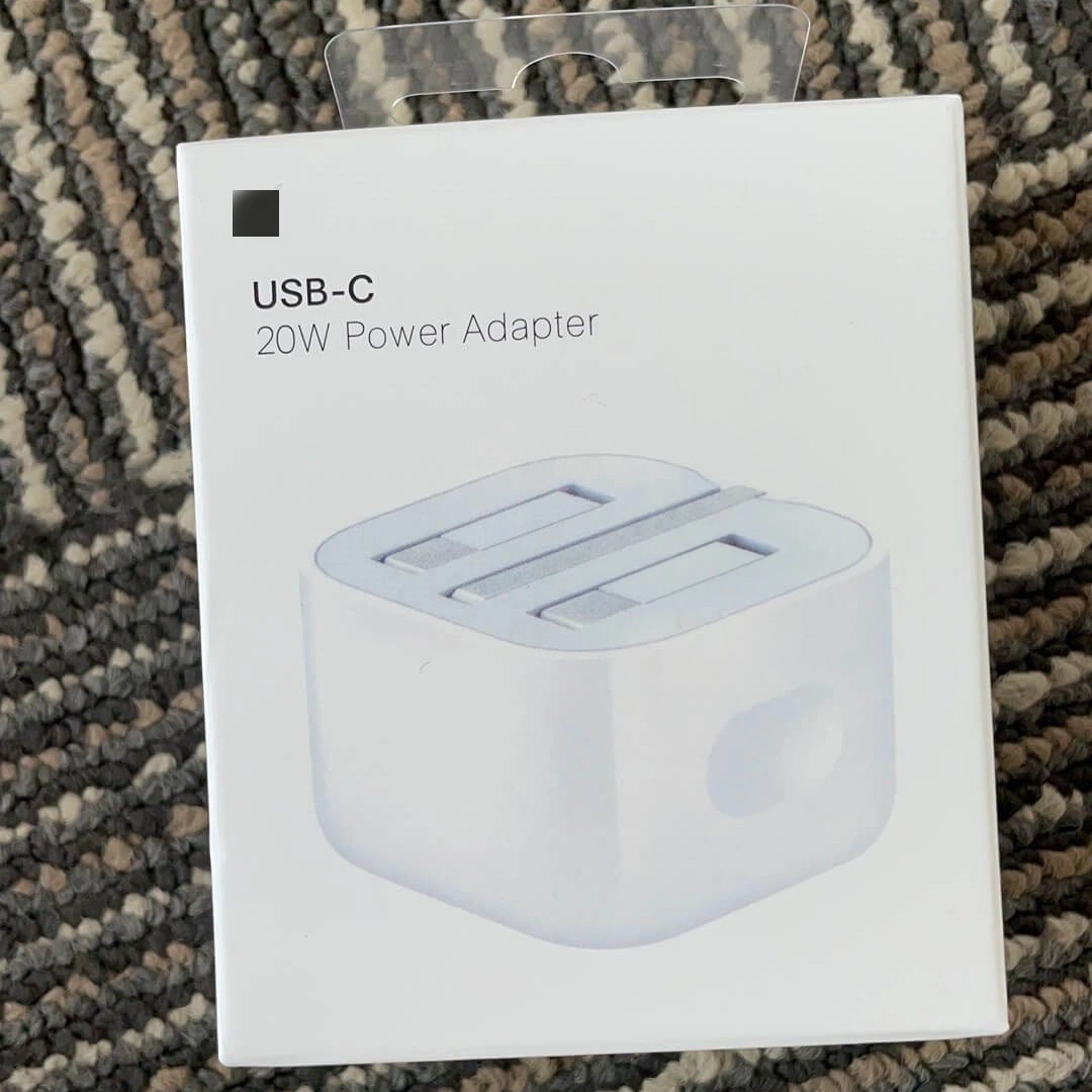 Para telefone Amazon Hot Selling UK 20 W, adaptador de alimentação USB-C. Transformador de corrente USB-C Fast Chargeru UK de 20 W.