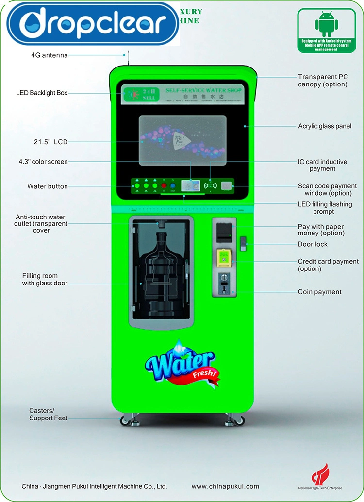 Reverse Osmosis Android Version Luxus OEM Crdit Card Automatische Nachfüllung Wasserversorder