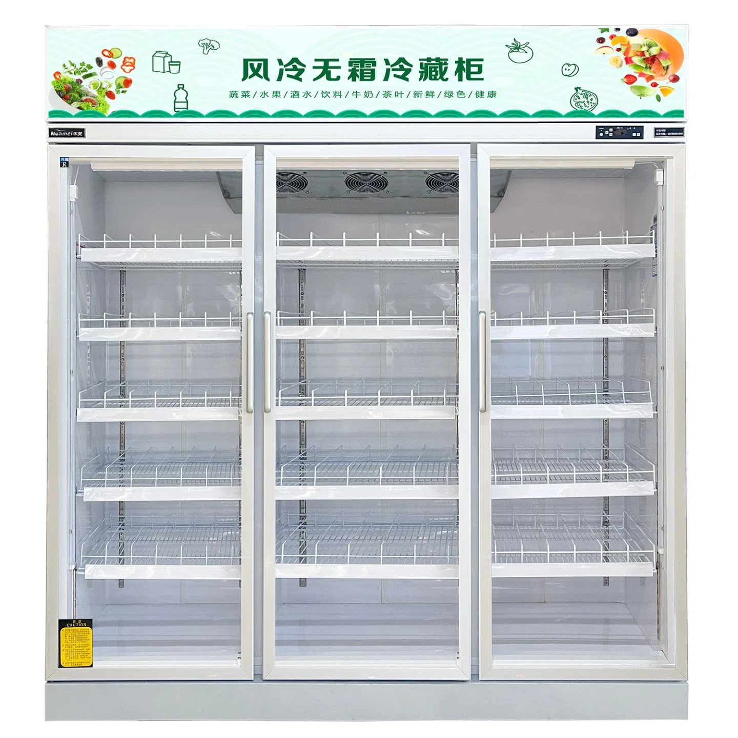 Supermarket Store Keep Fruit Milk Fresh Upright Display Freezer Commercial Beverage Cooler