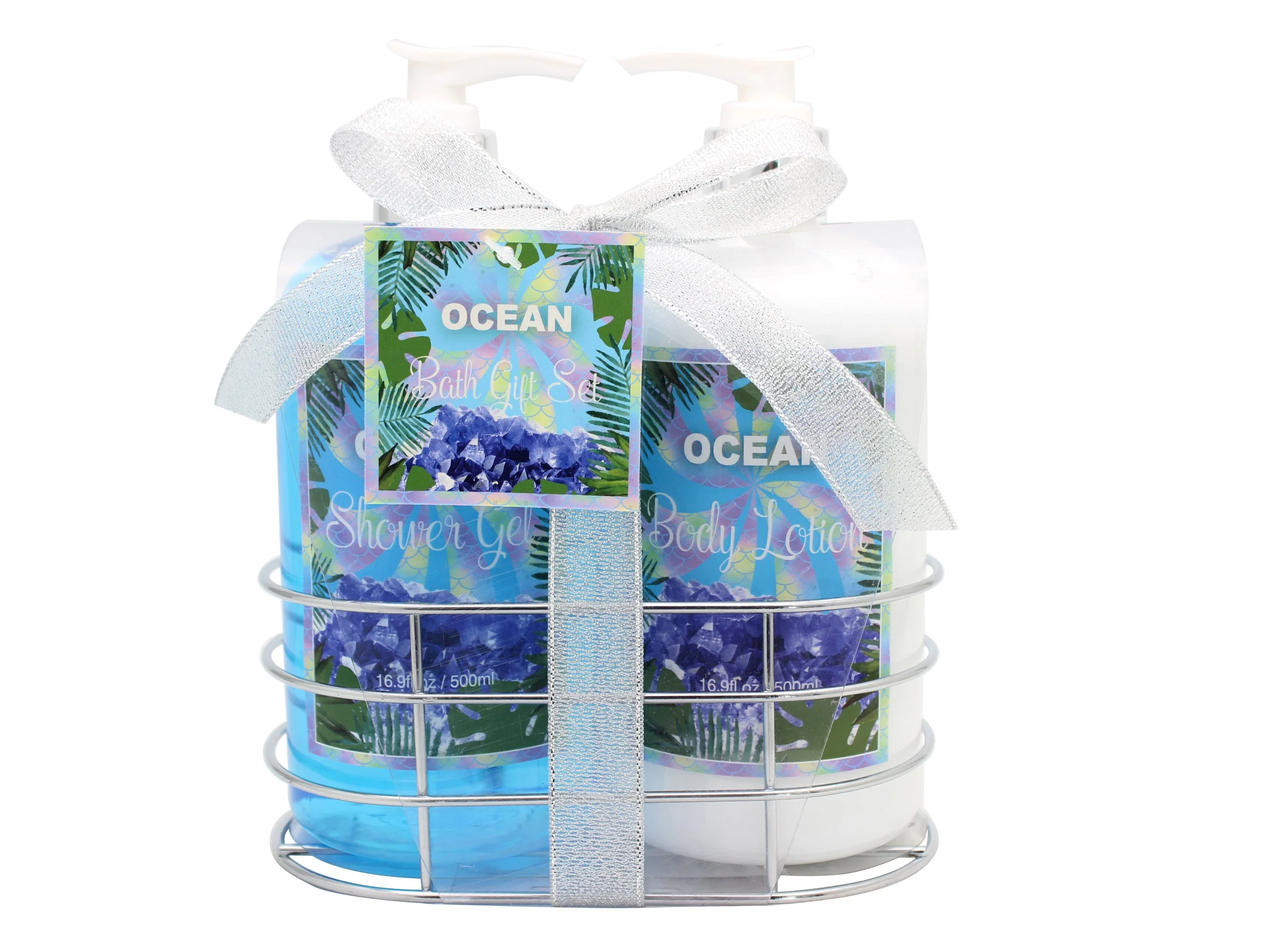 Factory OEM Ocean Series Personal Care Set Body Lotion Bubble Bath Body Scrub Bath Salt