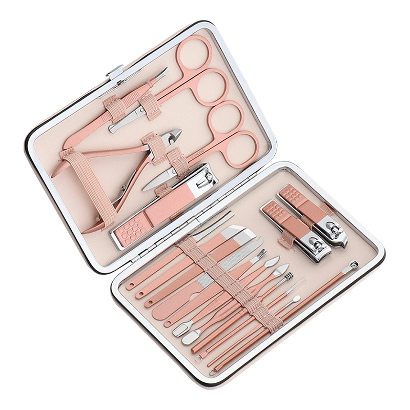 Os kits de ferramenta de unhas Nail Clippers Definir o aço inoxidável Manicure Pedicure Definido