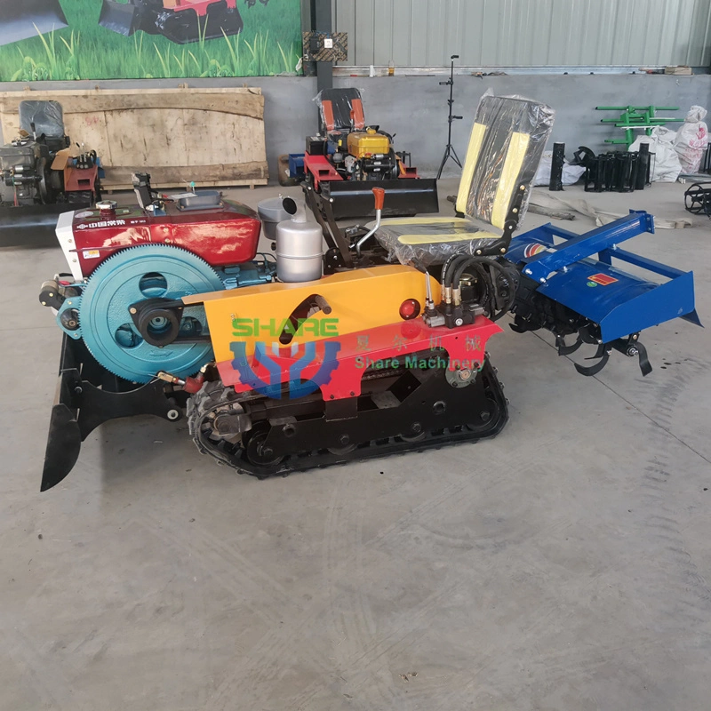 Mini Rotary Diesel Tiller und Cultivator Rotary Tiller Farm Agricultural Raupenmaschine