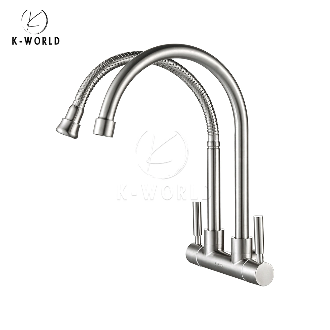 K-World a Series fornecedores de batedeira de Cozinha de punho único Dark Bronze Custom Hot e Cold Kitchen faucet China Gold Chrome Folding Torneira de cozinha em aço inoxidável