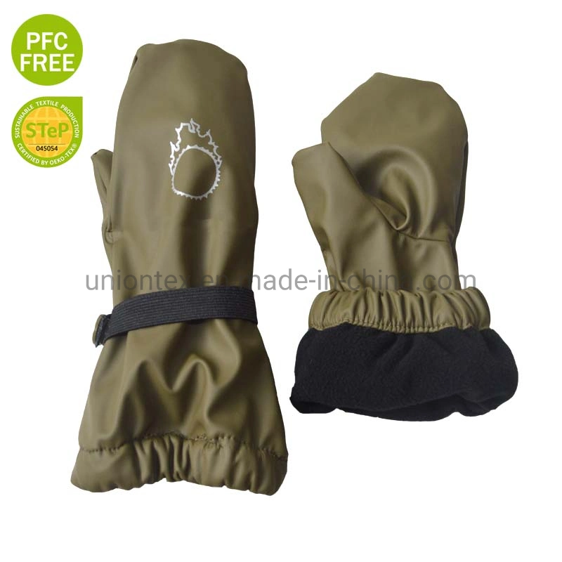 Waterproof PU Rain Mittens Pfc Free