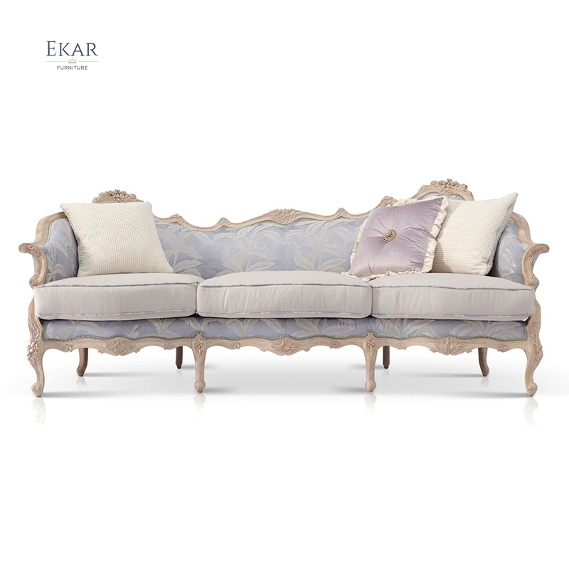 Neo Classic French Living Room Furniture Fabric Wooden Carved Sofa Set Antique Designs Arabic Sofa Set Majlis