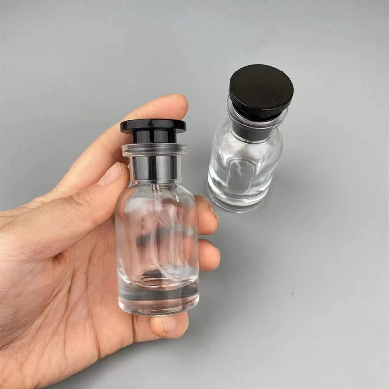 Empty Round Shape Spray Bottles Cylinder Luxury Custom Perfume Glass Bottle