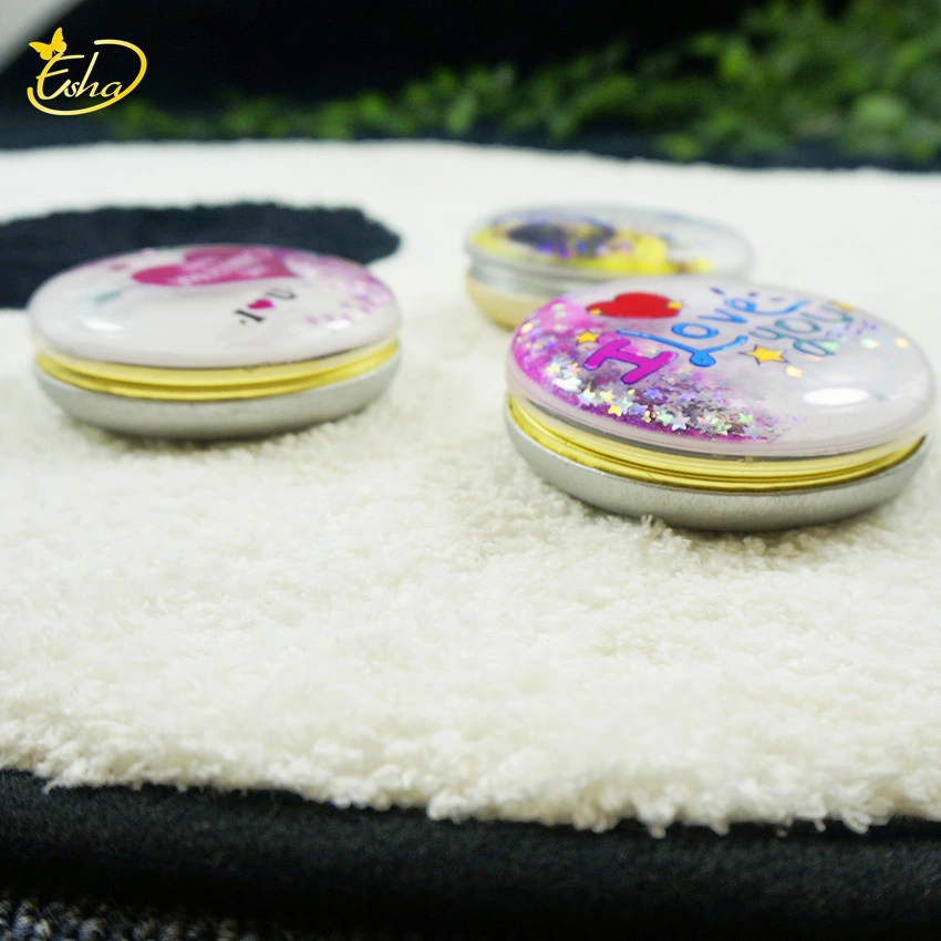 Small Fresh Girl Heart Portable Makeup Mirror Folding Thick Bread Mirror