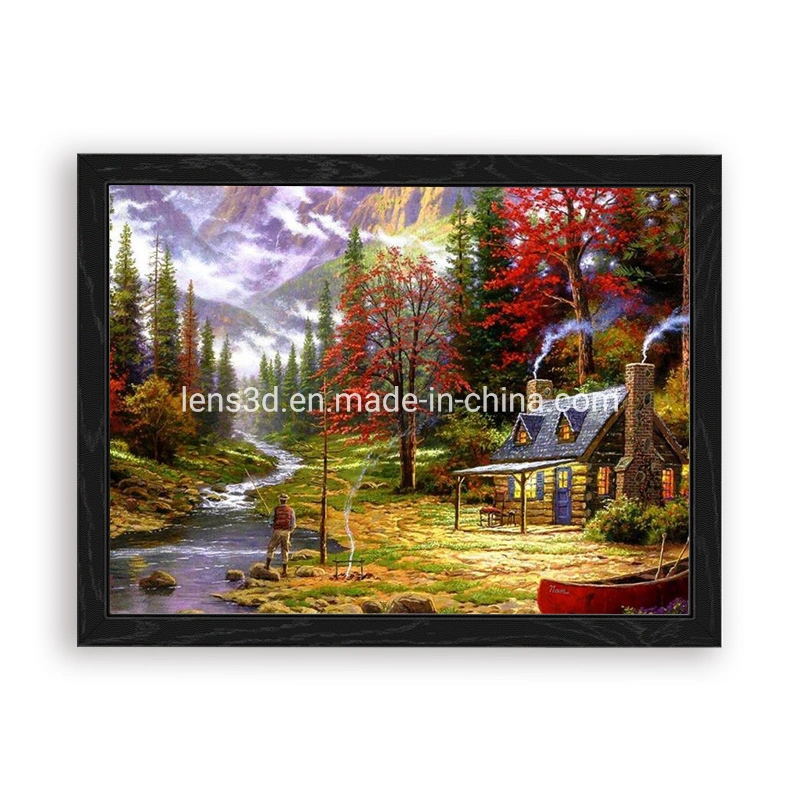 Popular Style Scenery Lenticular Pictures with 3D Effect