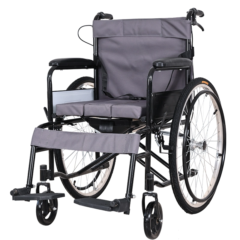 [pw-8005] كرسي متحرك يدوي قابل للطي خفيف الوزن مزود بآلية دفع ذاتي نشط/سلبي مع مسند الظهر و الفرامل في معدات المستشفى من الألومنيوم أو الصلب