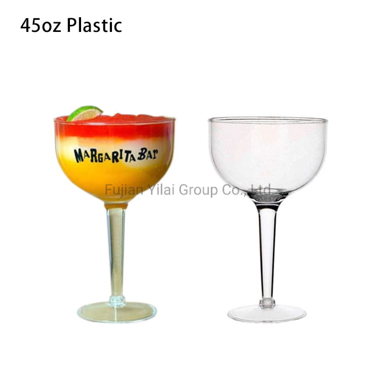 Plastic LED Yard Cup Custom Party Slush Cup Fruit Juice Drinking Slush Yard Cup with Lid and Straw