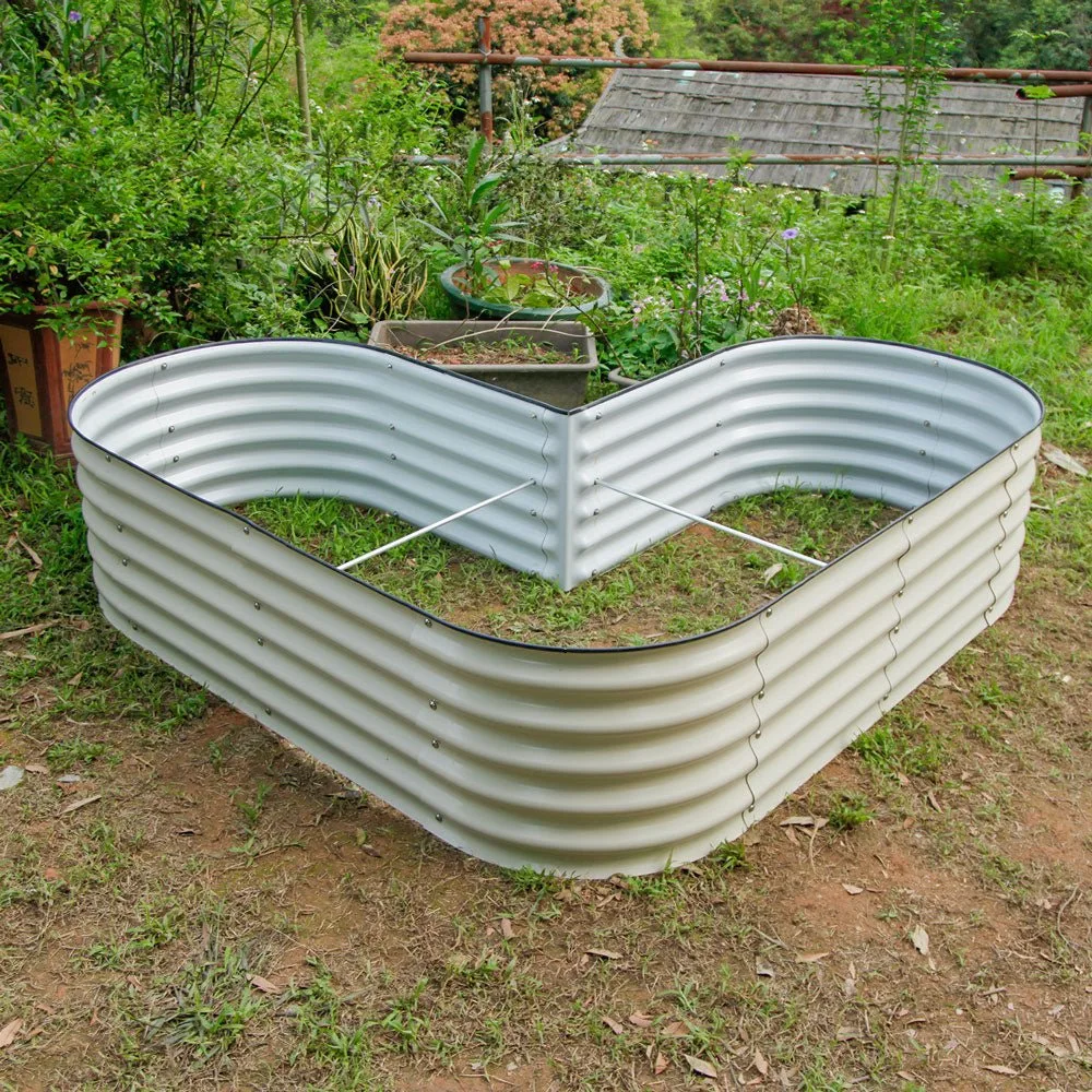 Outdoor Aluminum Zinc Galvanized Planter Box Modular Metal Raised Garden Bed (L-17-Standard)