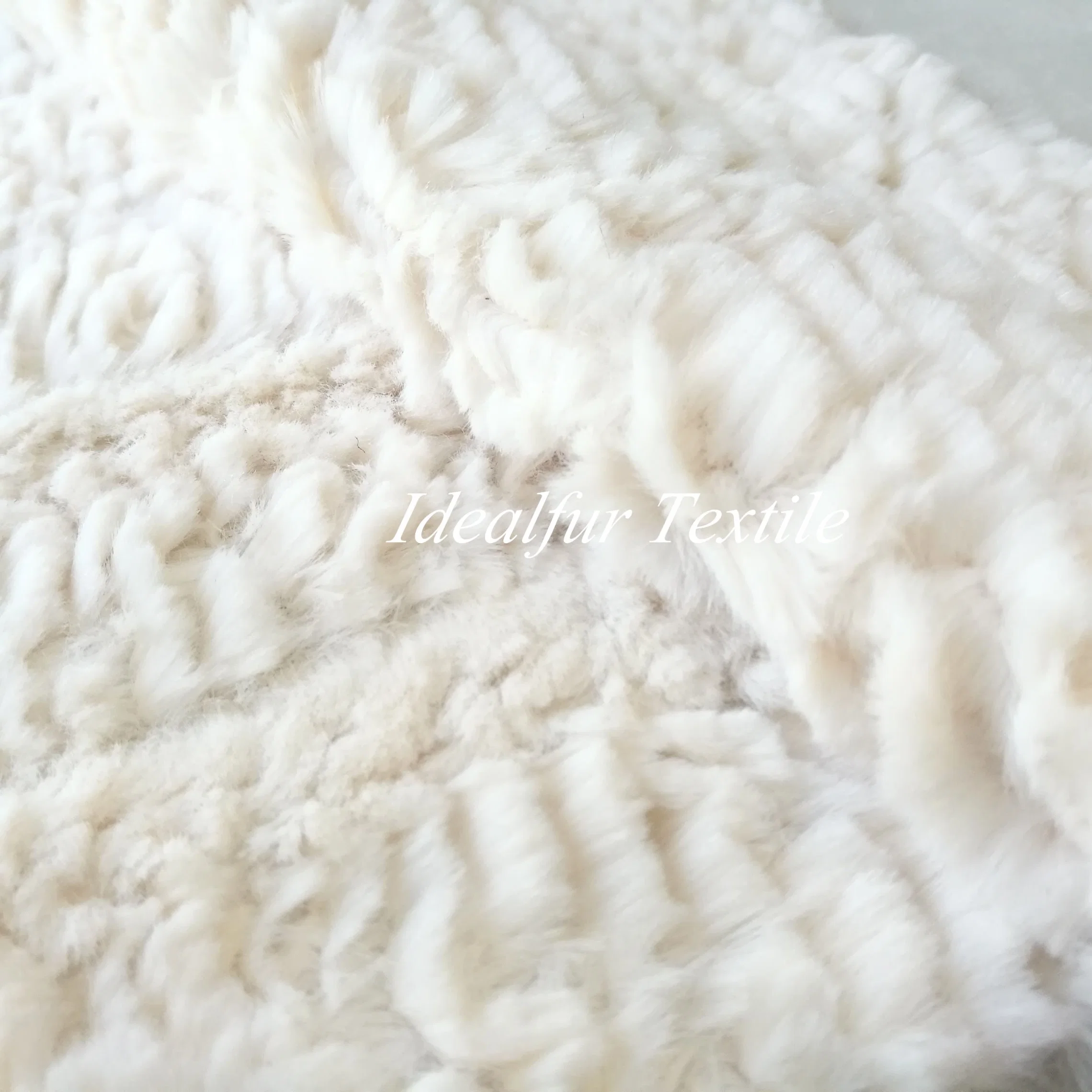 Irregular High and Low Shear Embossed Fake Fur