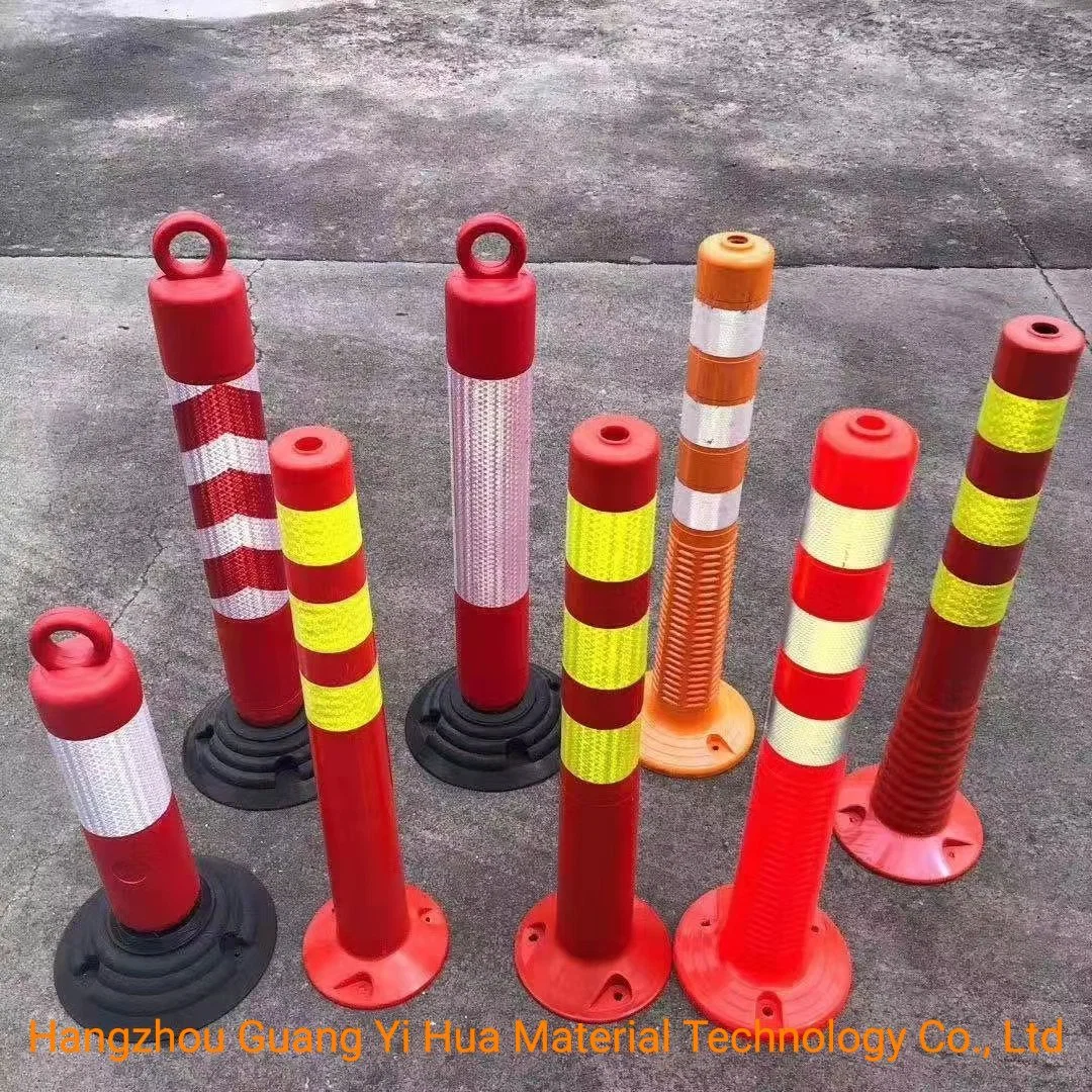 Flexible Delineator Customized Dependable PE Material Plastic Warning Bollard Traffic Post