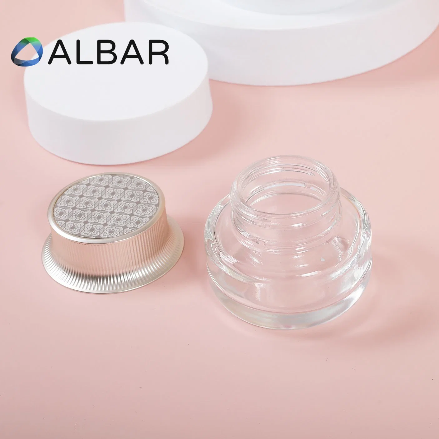 Oval Round Transparent Glass Packing for Cosmetics Skin Care Fragrance