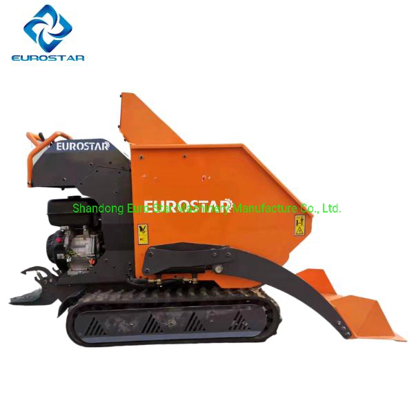 CE Certified EPA4 Engine Skid Steer Crawler Mini Track 500kgs Loading Dumper Truck Dumping Carrier Barrow Rubber Tracks Mini Loader Dump