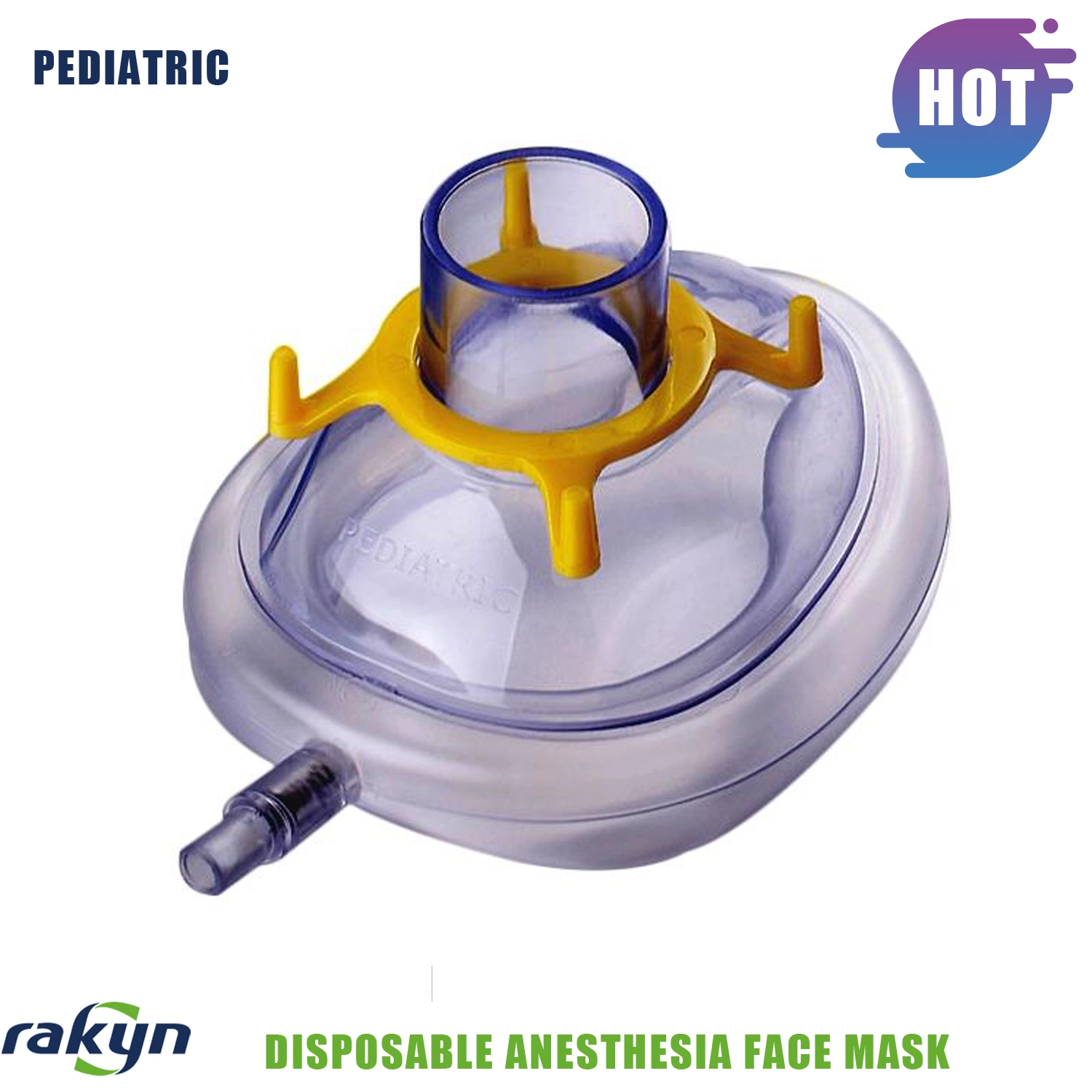 Medical PVC Disposable Anesthesia Face Mask Soft Air Cushion Oxygen Mask for Adults, Infant, Pediatric, Neonate with Check Valve