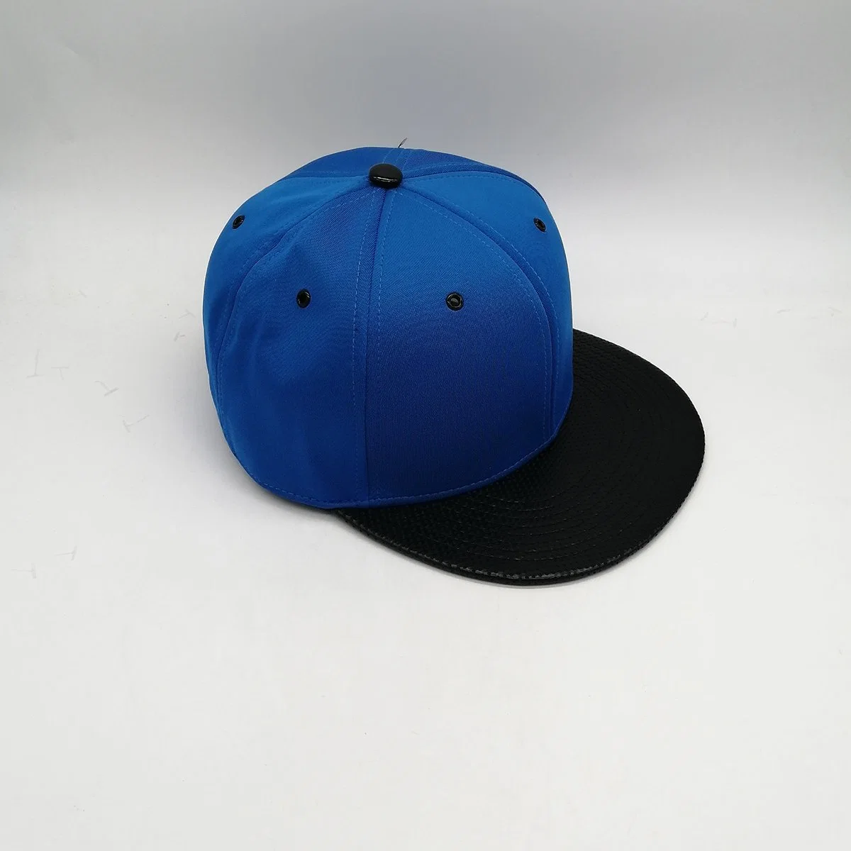 Top Quality Custom 6 Panel Hip Pop Snapback Cap Metal Button Flat Leather Brim Baseketball Cap for Sale