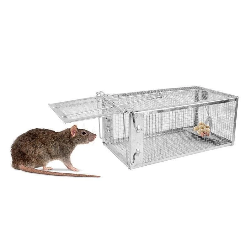 Humane Mesh Maus Ratte Trap Cage Live Fang Nagetier-Kontrolle Mit Einzeltür