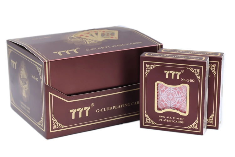 High-End Quality No. 777 Plastic Playing Cards with Plastic Box and Case