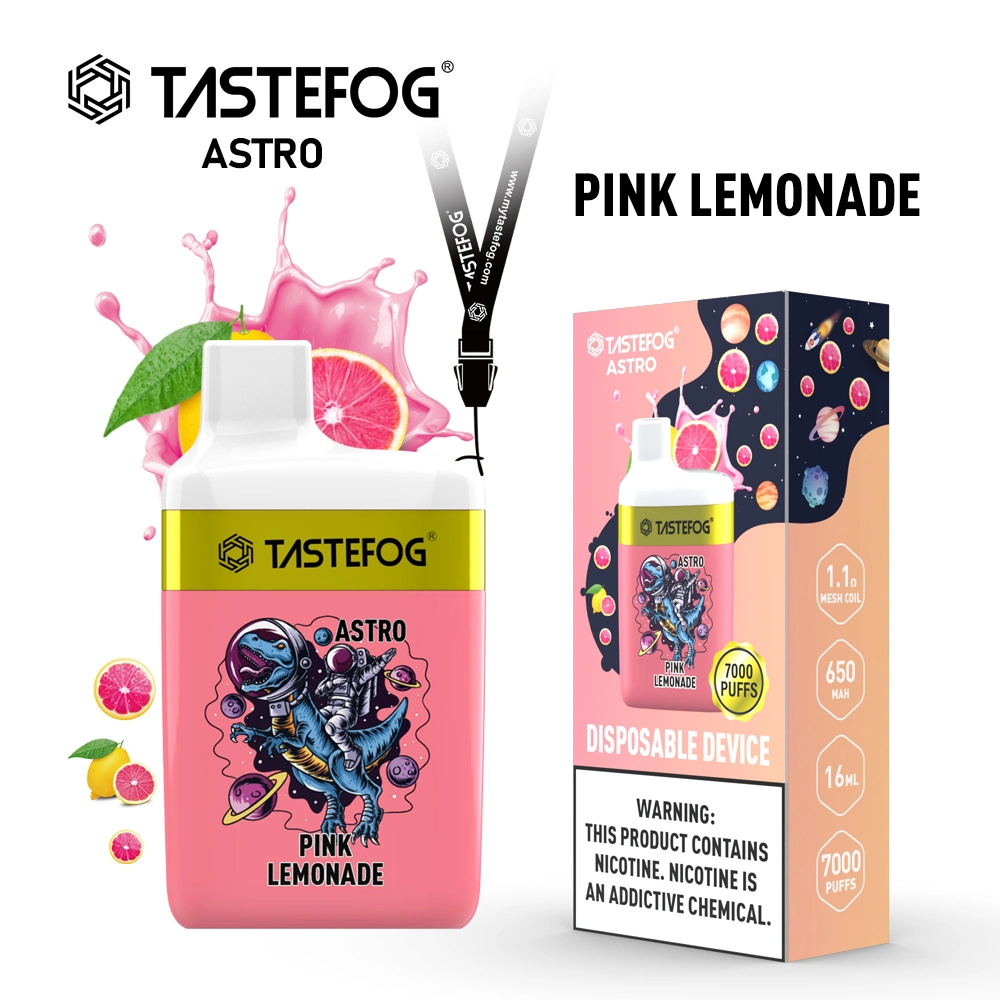 Tastefog Vape Disposable/Chargeable Pod Kit Astro 7000 Puffs Mesh Coil E Cigarette