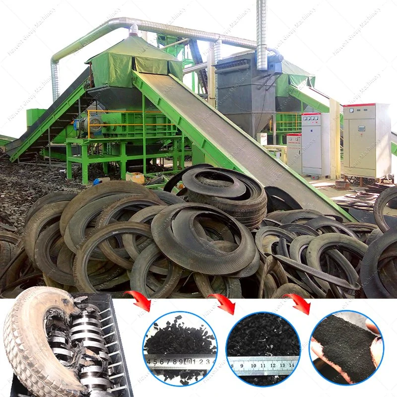 Scrap Tyre Recycling Plant Manufacturer Tyre Recycling Machine Cost Tyre Recycle Machine for Make Different Size Rubber