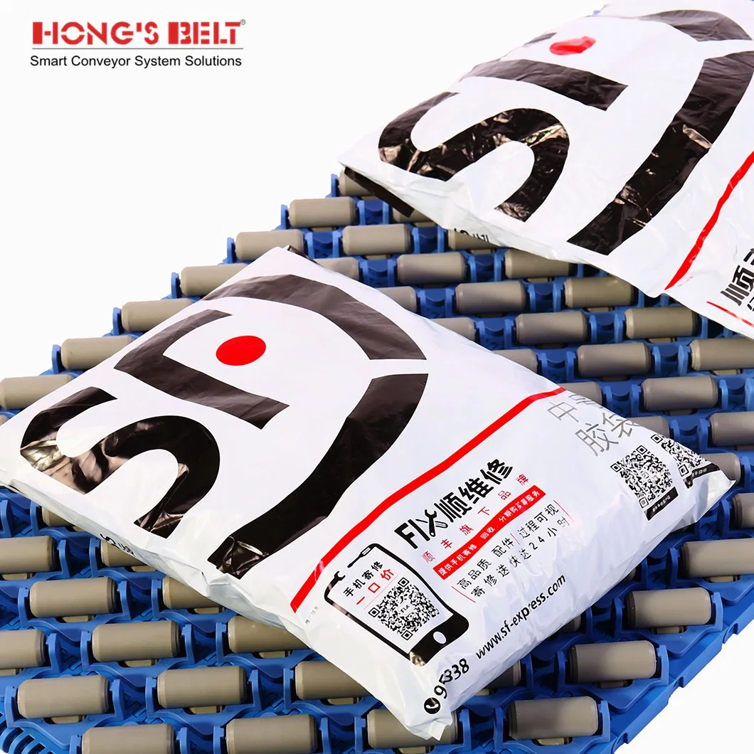 Hongsbelt HS-3800-4c Roller Top Modular Plastic Conveyor Belt for Sorting Conveyors