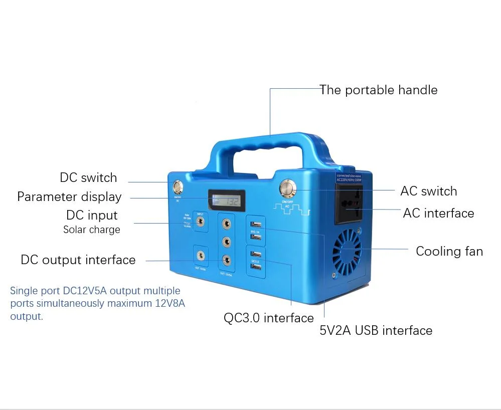 Portable Multiple Voltage Output Solar Power Generator Solar Panel Generator