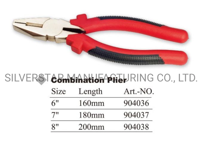 Professional Combination Pliers/Hand Tools/Hardware Tool/ Carbon Steel, CRV, PVC/TPR Handles, Us/Europe Type/904