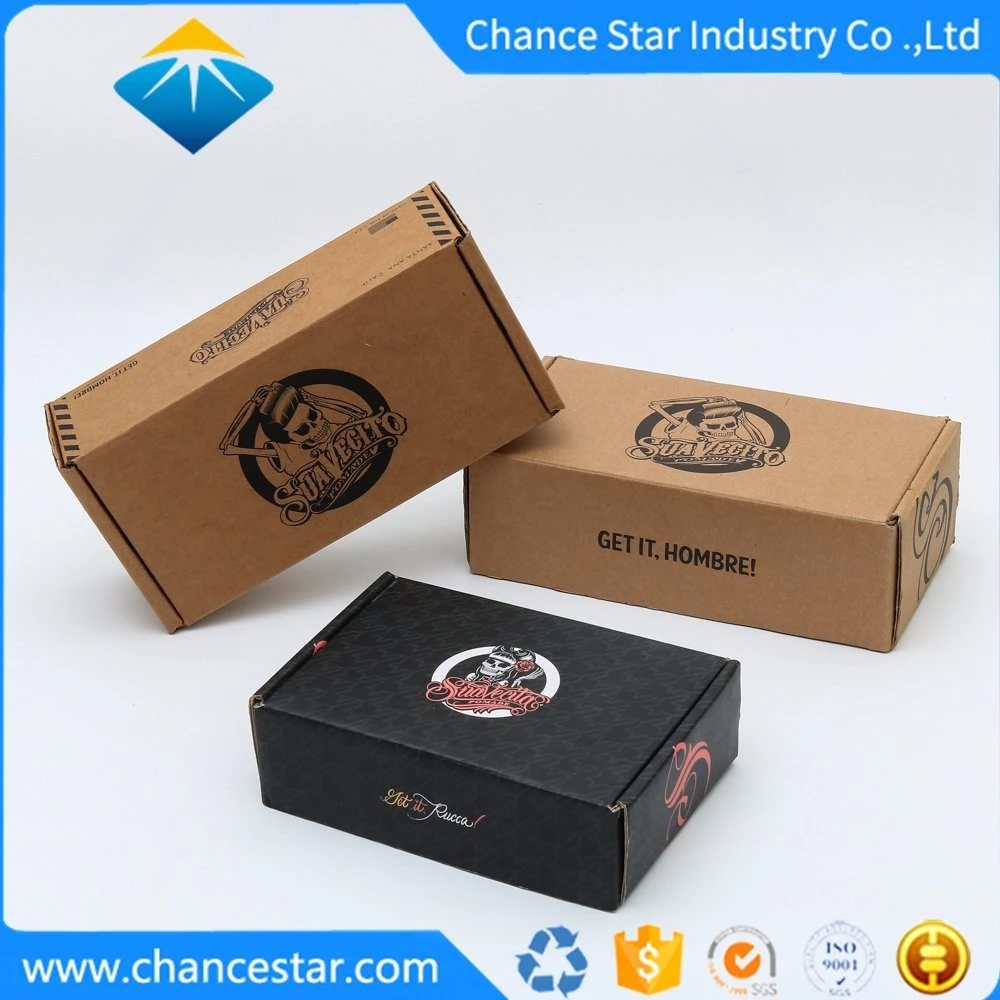 Custom Logo Flat Folding Recyclable Corrugated Kraft Paper Cardboard Boxes