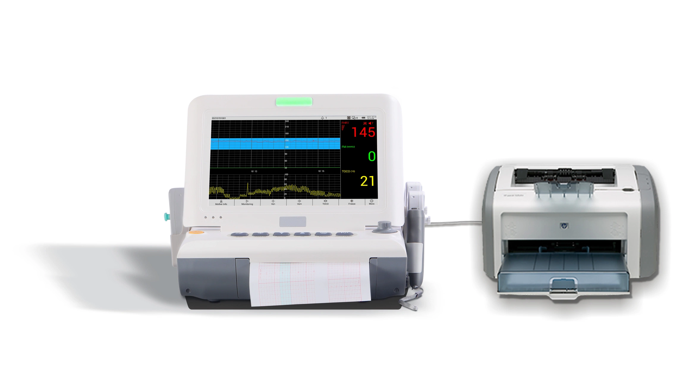 Máquina de la CTG Toco materna la frecuencia cardíaca del Monitor Fetal.