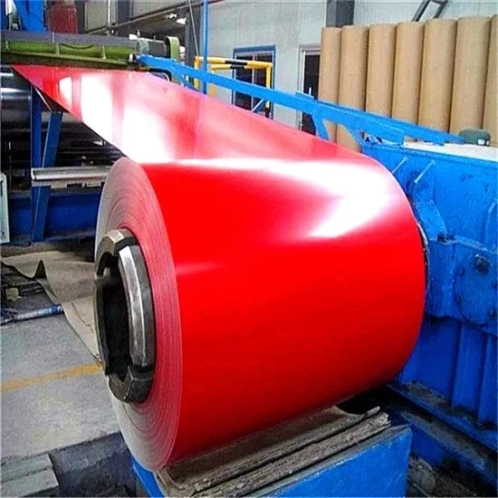 ASTM A792 Ral9003 PVC Plastic Film PPGL Prepainted Steel Coil for Sandwich Panel Roofing Sheet/PPGI Steel Coil Color Coated Steel Coil for Building Material