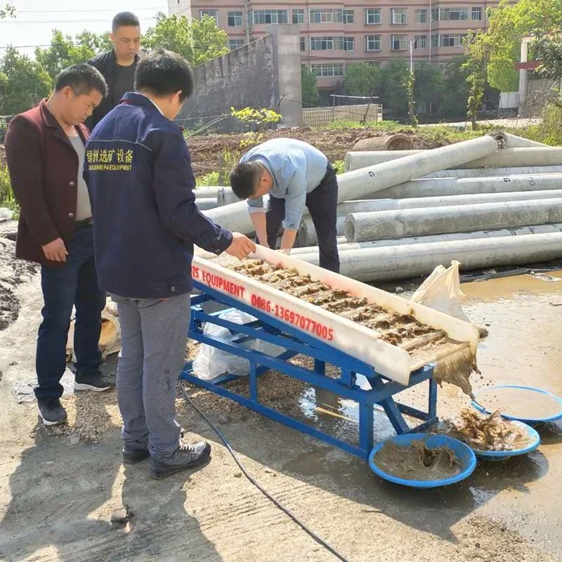 Mesa de agitación de chute de panning de oro de plástico