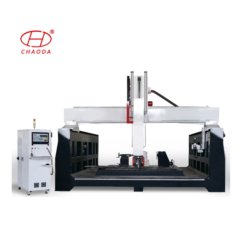 Size Customized 5 Axis CNC Router Machine, Styrofoam/ Fiberglass/Plastic Mold Making for Boat, Bus, Car, Big Industrial Parts