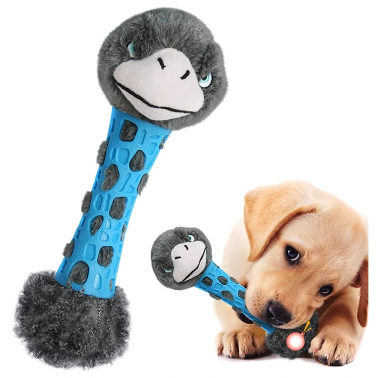 Hot Selling Eco Friendly Durable Teeth Cleaning Squeaky Chew Dog Plush Toys Pet Chew Toys