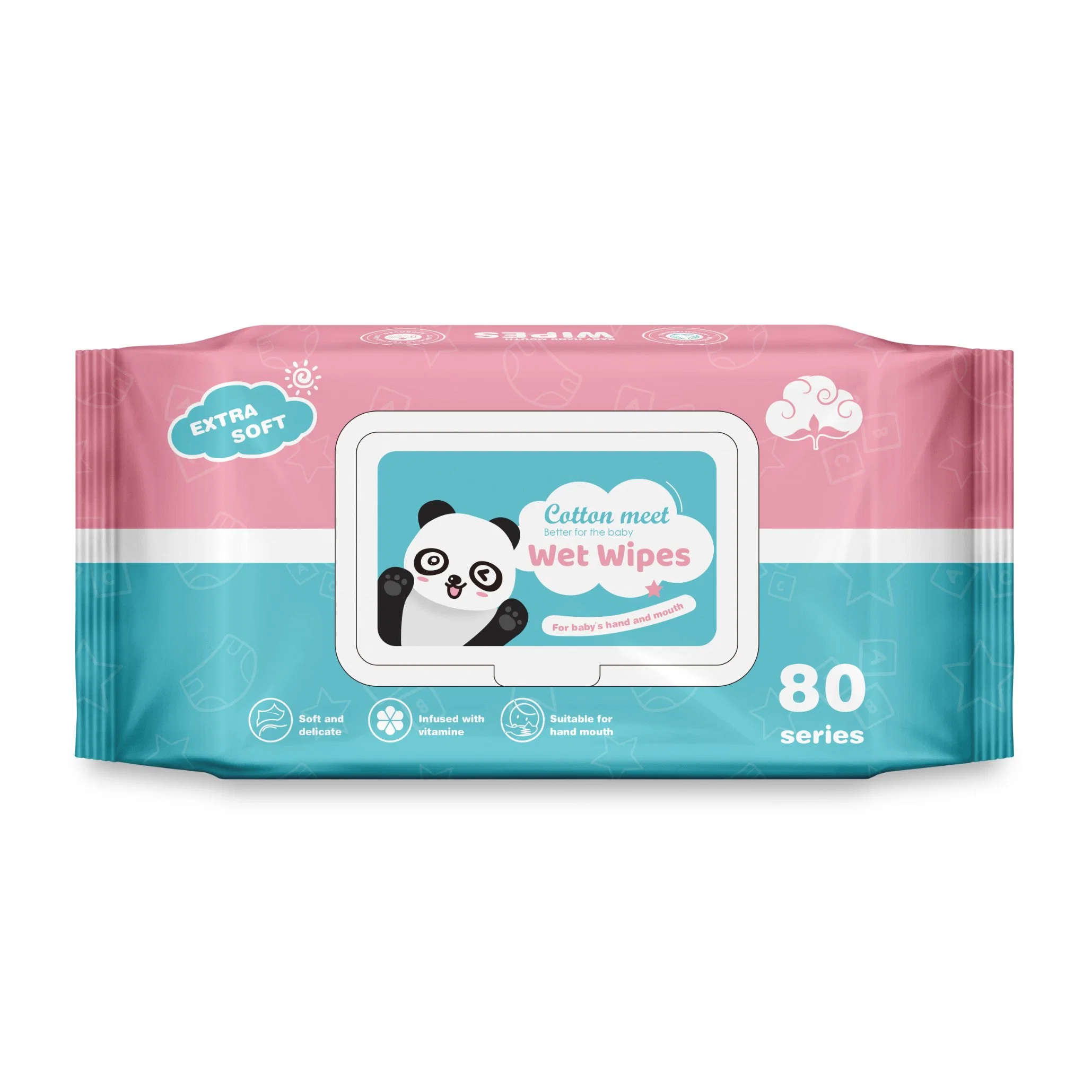 Organic Biodegradable Non-Woven Wet Baby Wipes for Baby Skin Care