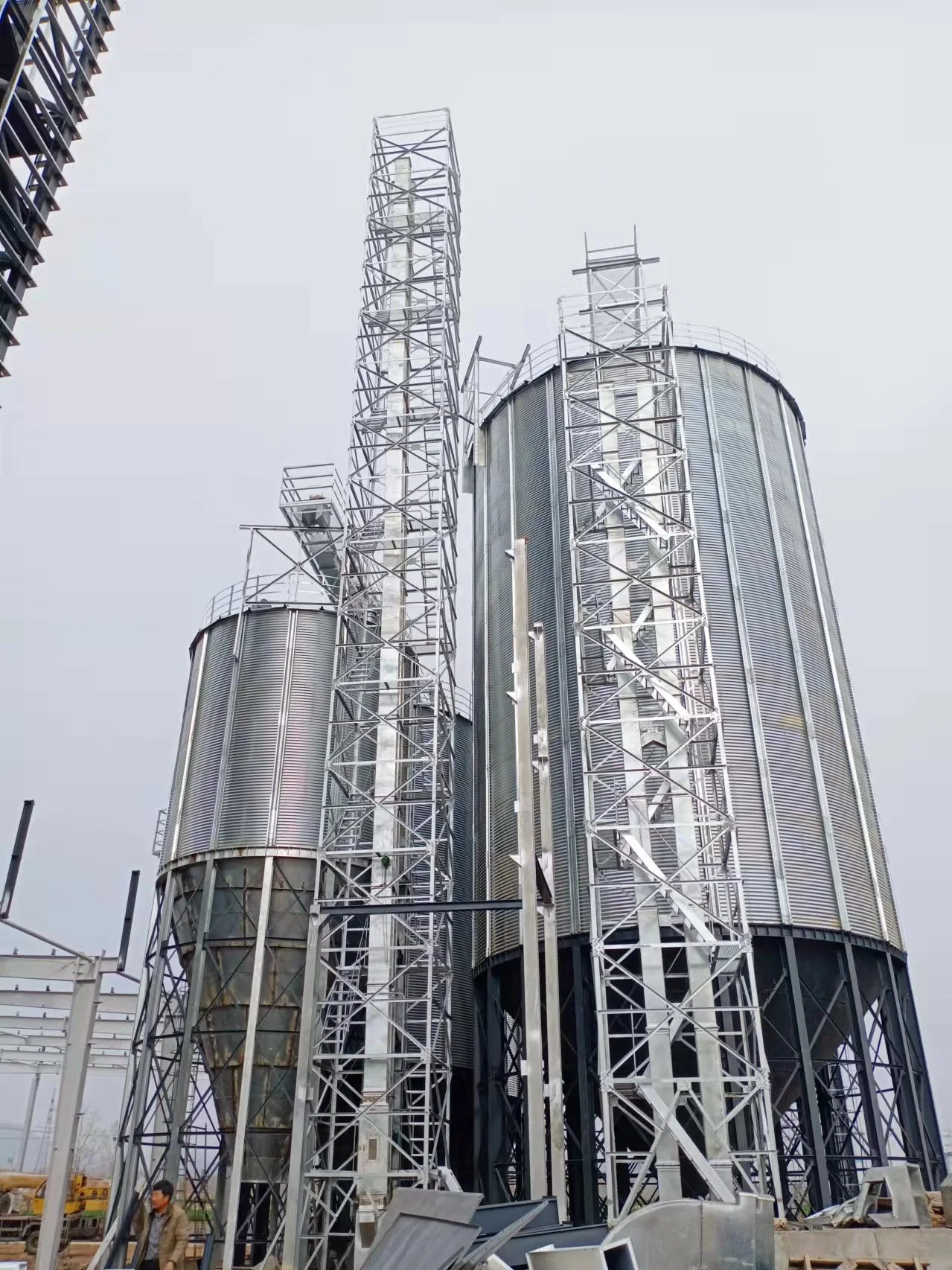 500 1000 1500tons Galvanized Grain Steel Storage Silos Prices