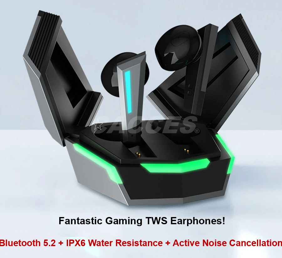 E07be Wireless Earbuds Bluetooth Gaming Headphones W/Microphone High Sensitivity in-Ear Headset W/Game/Music Mode Breathing Light & 50ms Ultra Low-Latency Bt5.2