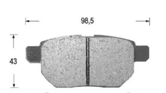 Auto Spare Parts Disc Brake Pad Semi-Metal for JAC Refine D2254 Non-Asbestos