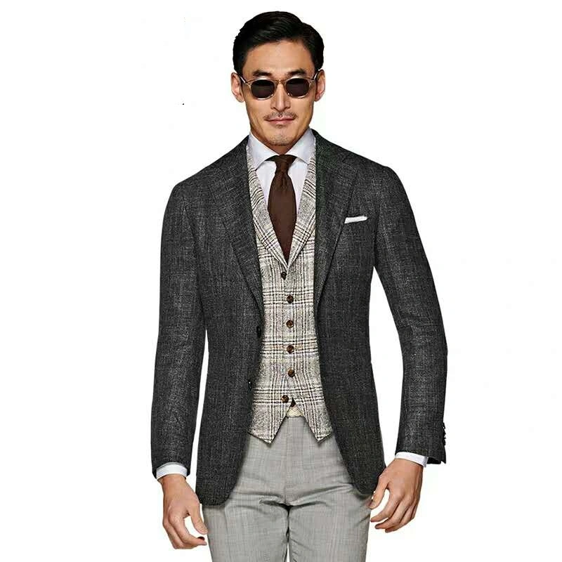 Fashion Made-to-Measure Apparel Clothing Leisure Man Wedding Suits Bespoke Tailor Men Suit