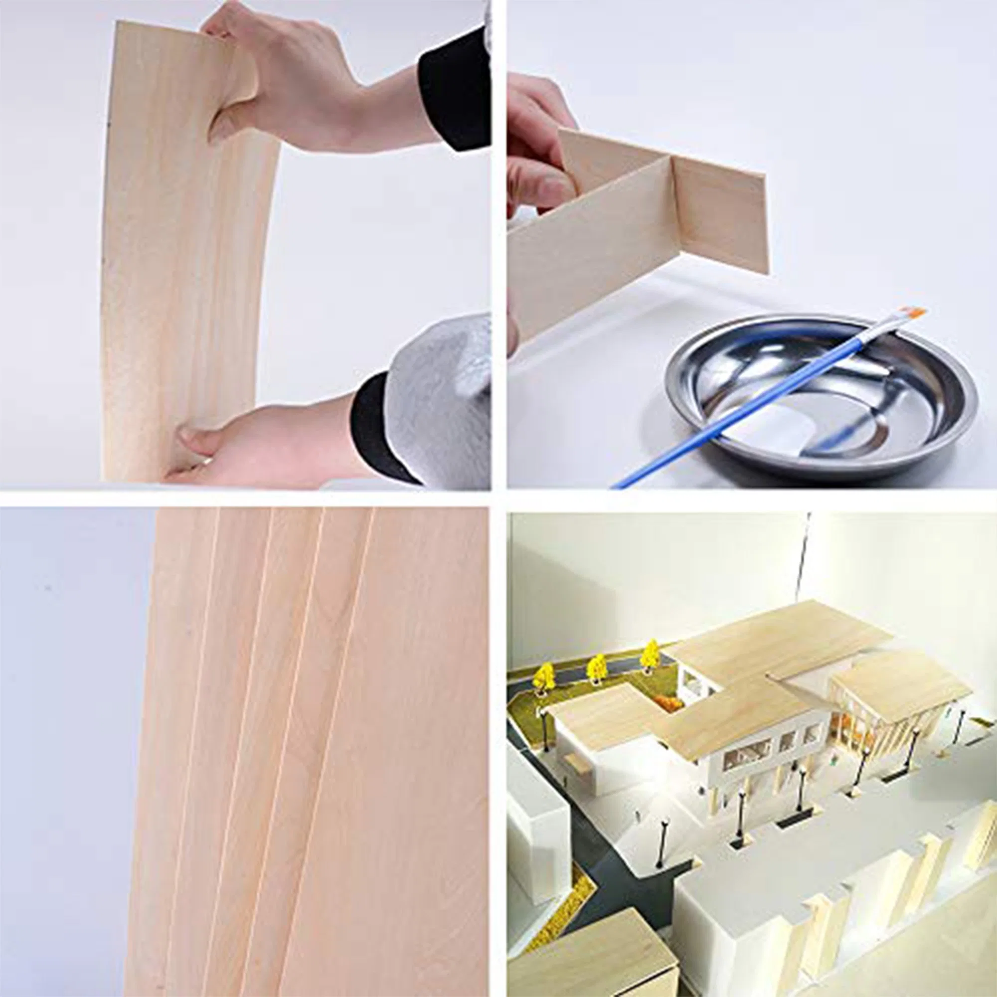 Laser Plywood Plywood 1.5mm Natural Wood Sheets Laser Cutting Commercial Basswood Plywood Basswood Sheets for Craft 3D Puzzle Toys