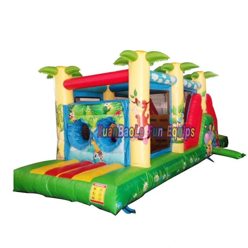 Air Bounce Jungle Theme Jumping Small Inflatable Obstacle Course Moon House